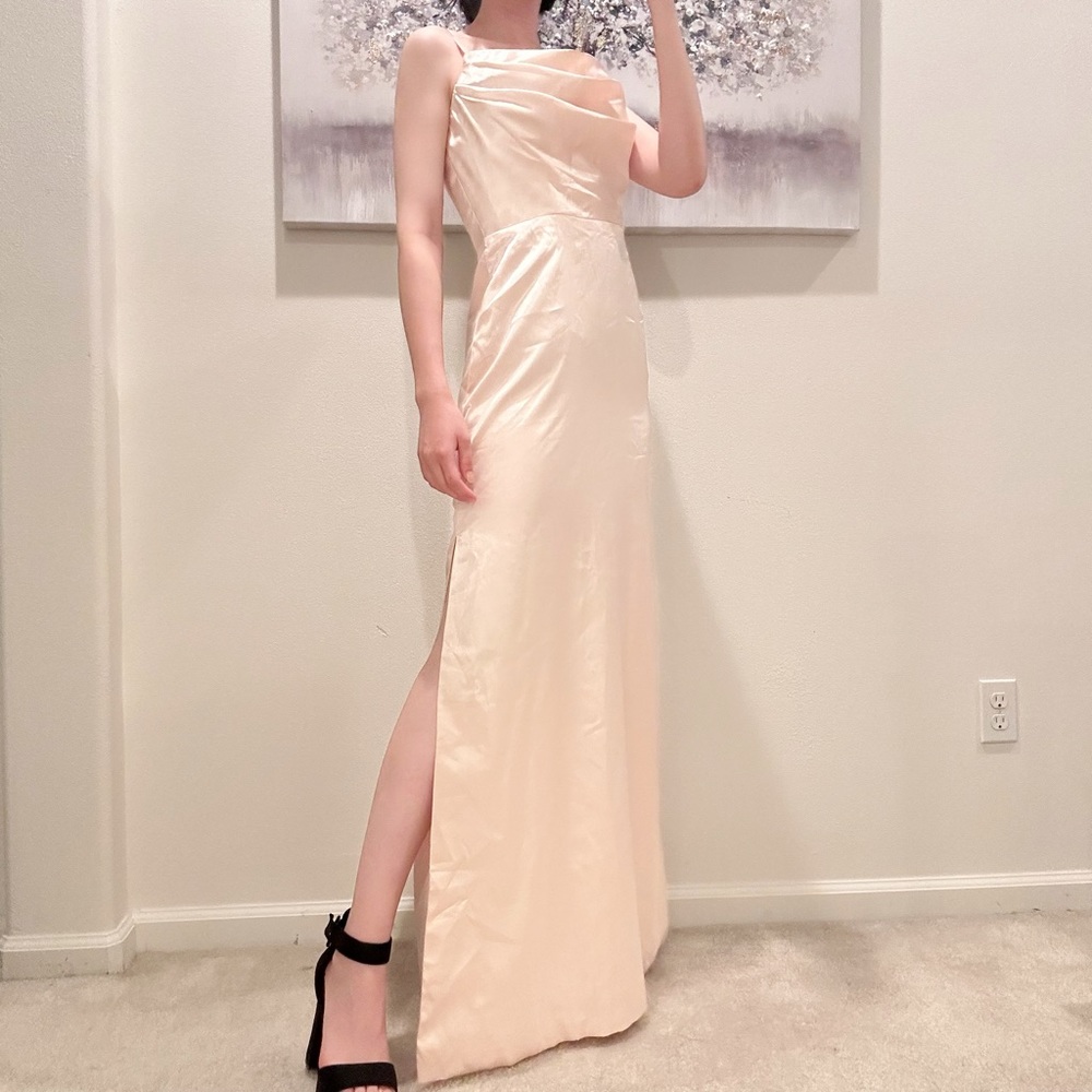 Beautiful Royal Pearl beige party prom dress.